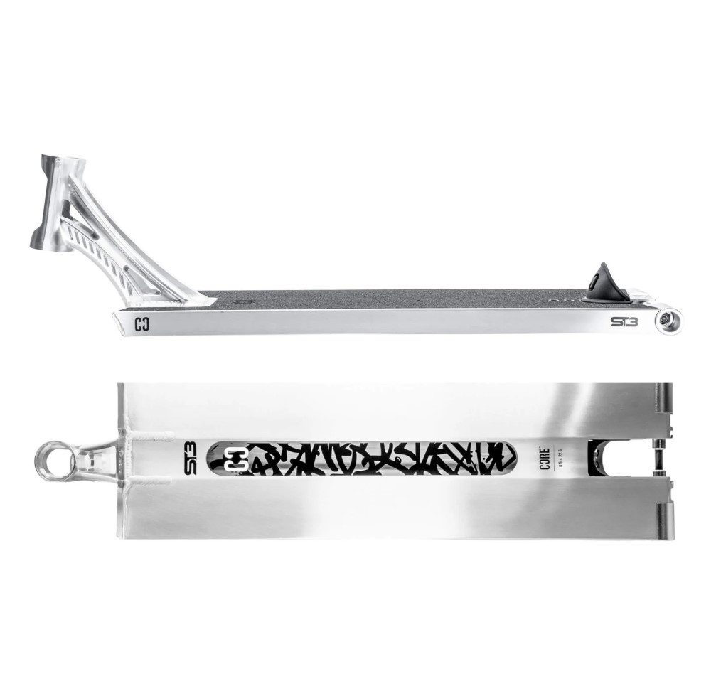 Core Action Sports Stuntscooter CORE ST3 Stunt-Scooter Street Deck 57.2cm Silber