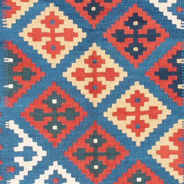 Wollteppich Kelim Fars Nomadisch Blu 188 x 122 cm, morgenland, rechteckig, Höhe: 4 mm, OrientOptik