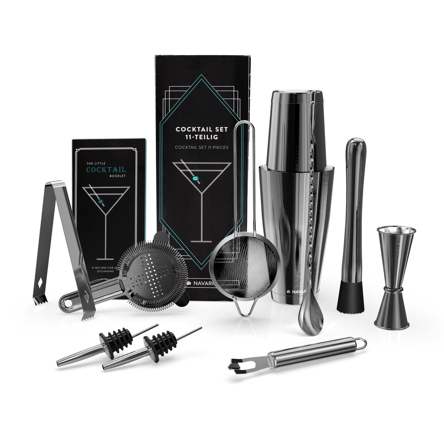 Cocktail Shaker Cocktailset Cocktailmixer - 11-teiliges Mixer Set