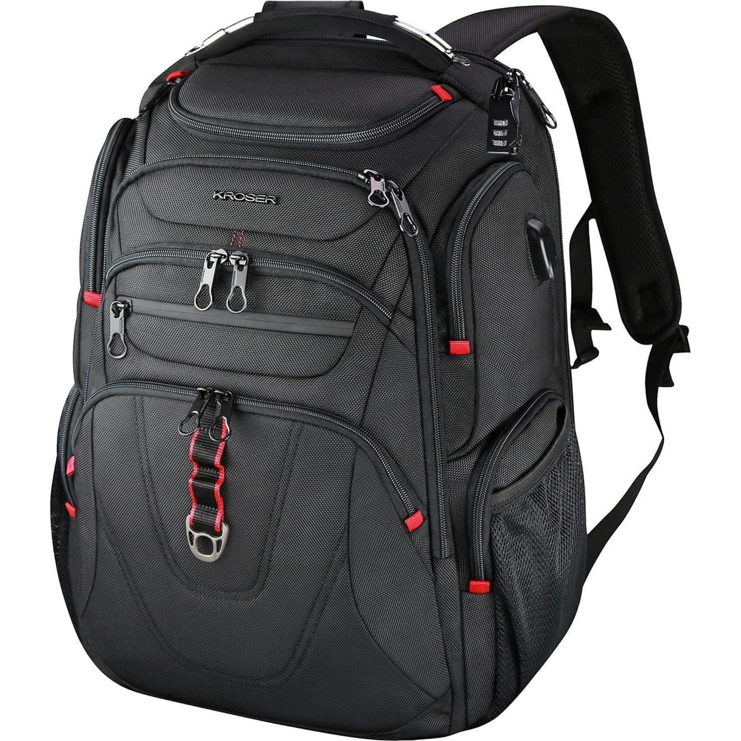 LuxusKollektion Laptoprucksack Laptop Rucksack 17,3 Zoll Business Reiserucksack Wasserdicht mit