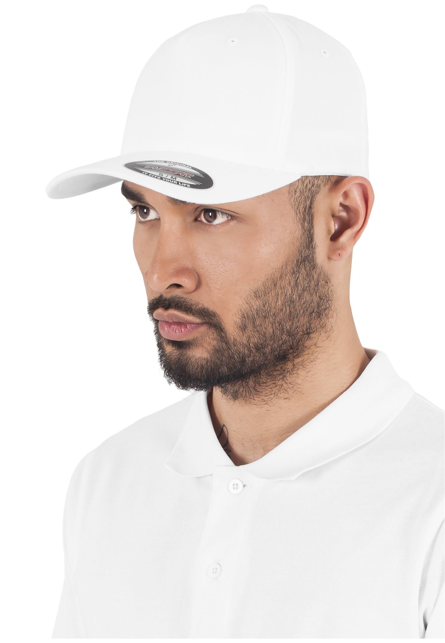 Flexfit Flex Cap Accessoires Flexfit white 5 Panel