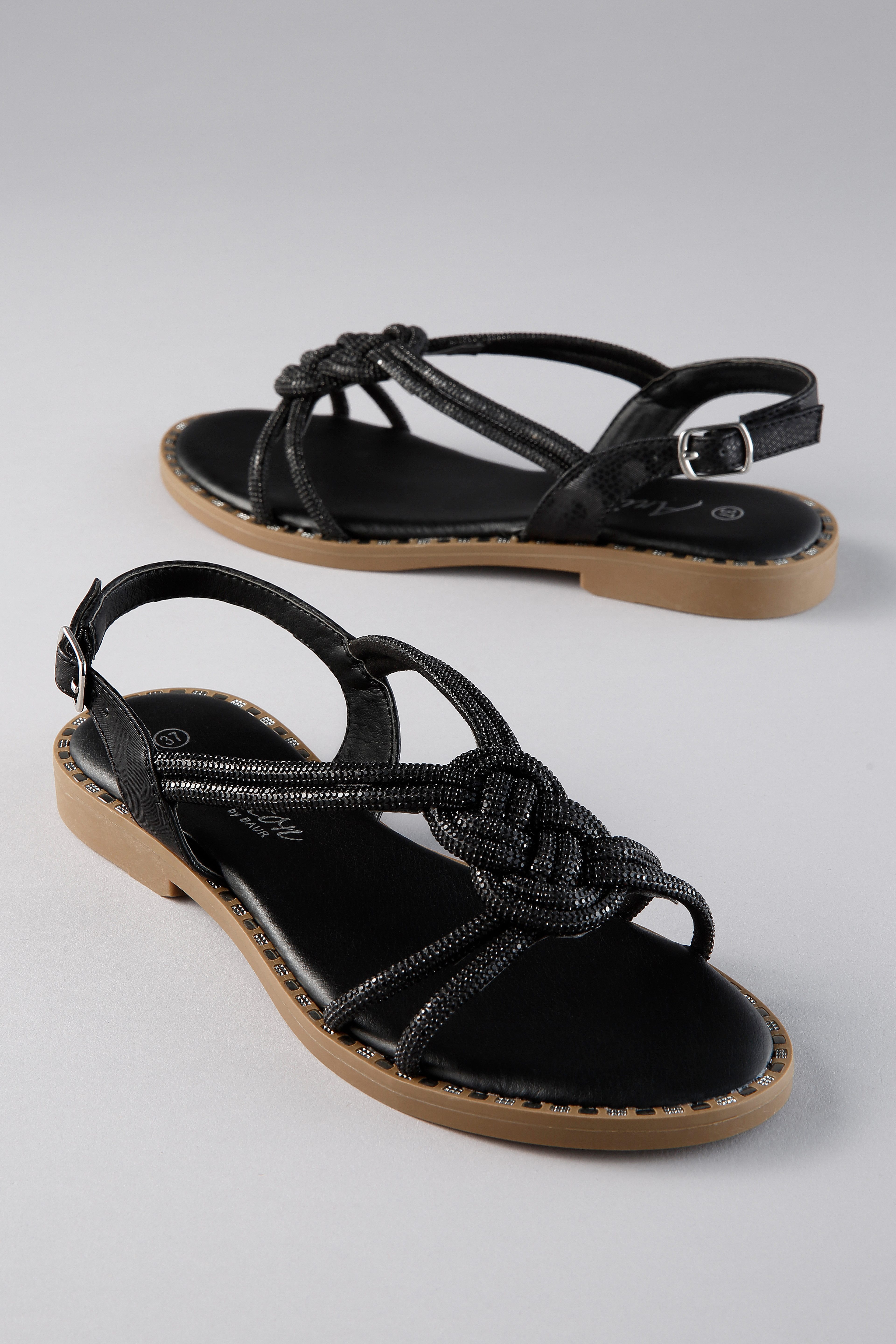 Aniston SHOES Sandale Sommerschuh, Riemchensandale mit Glitzerdetails - NEUE KOLLEKTION. € 44,99