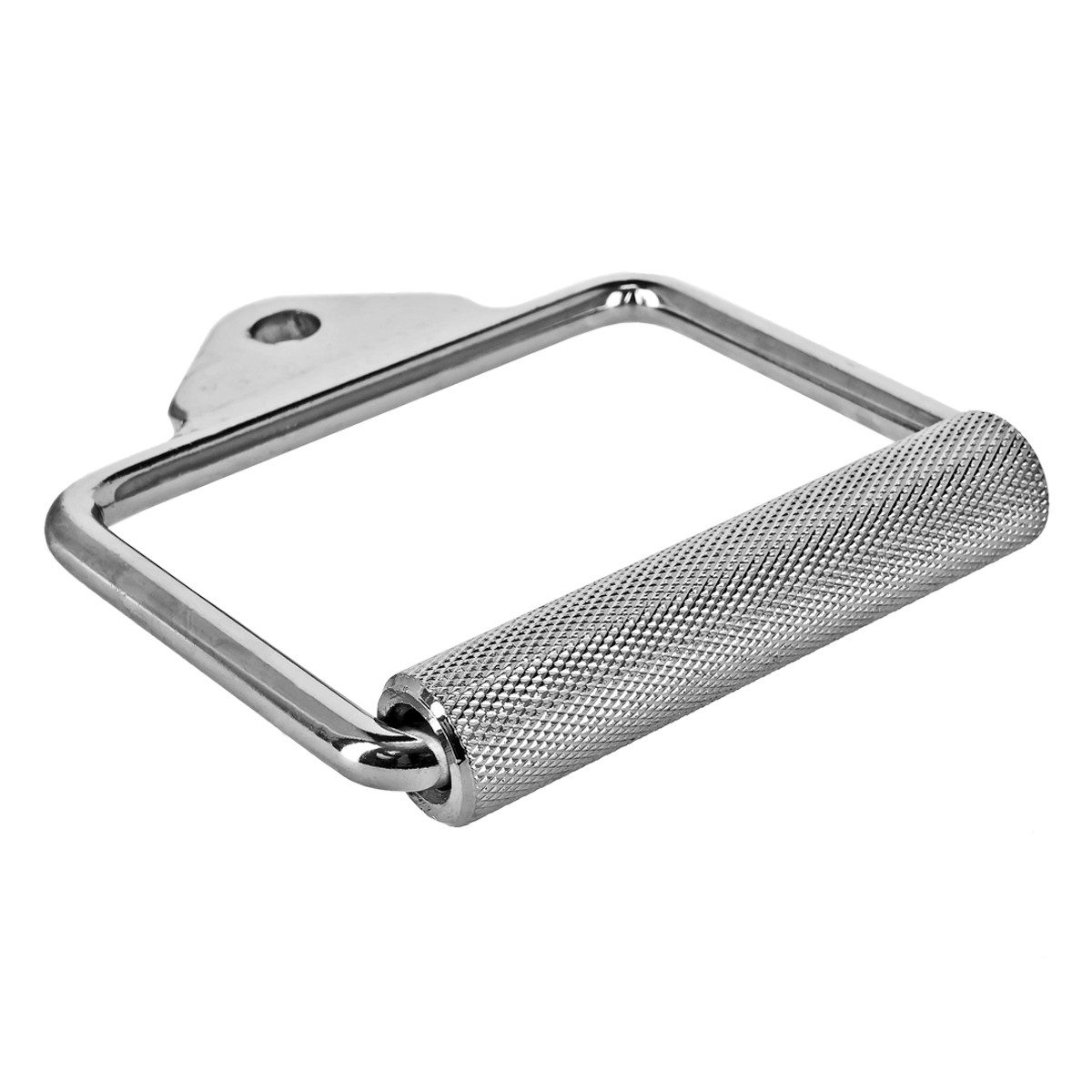 HMS Kraftstation UW03 Einhandgriff Trainingsgriff für Kraftstationen 143 × 160 × 25 mm, verchromter Stahl, gerändelt & gummiert, drehbar, für Lat- & Kabelzug