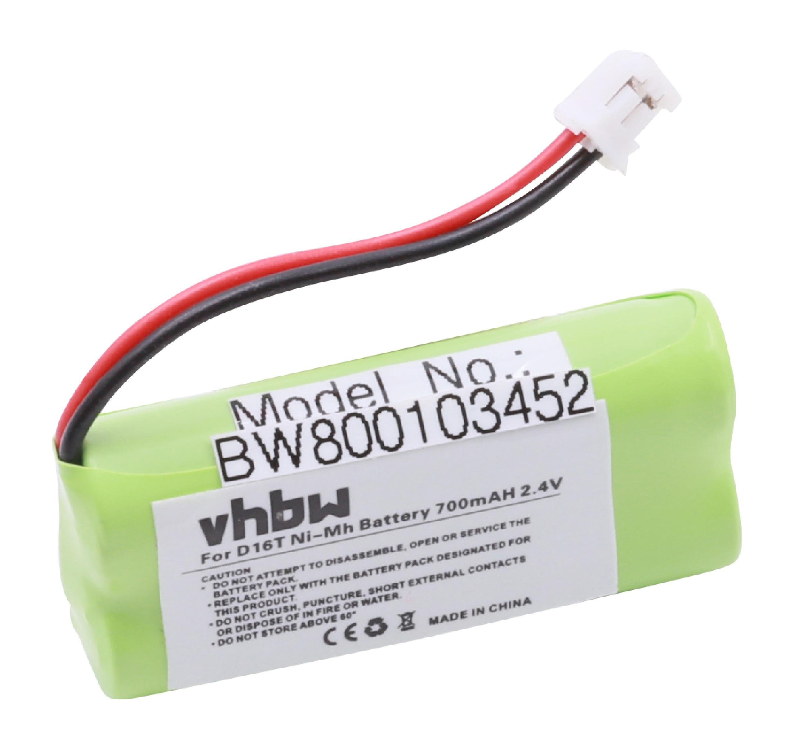 vhbw Akku passend für Sagem D16T, D16T Duo, D21T, D21V, D16T Duo 2, D18T Akku Akku NiMH 700 mAh (2,4 V, 1 St), Leistungsfähiger Austausch-Akku für Telefon, Festnetz oder schnurloses
