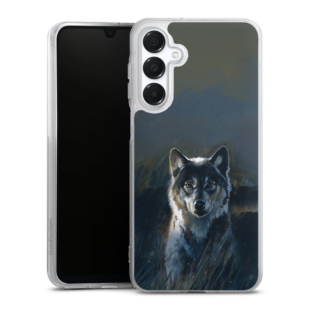DeinDesign Handyhülle Wolf Natur Malerei Wolf 2, Samsung Galaxy A16 4G Silikon Hülle Bumper Case Handy Schutzhülle