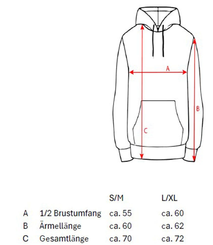 Zwillingsherz Hoodie "Glück" mit Schriftzug Glück und Kängurutaschen – Bild 3 von 3