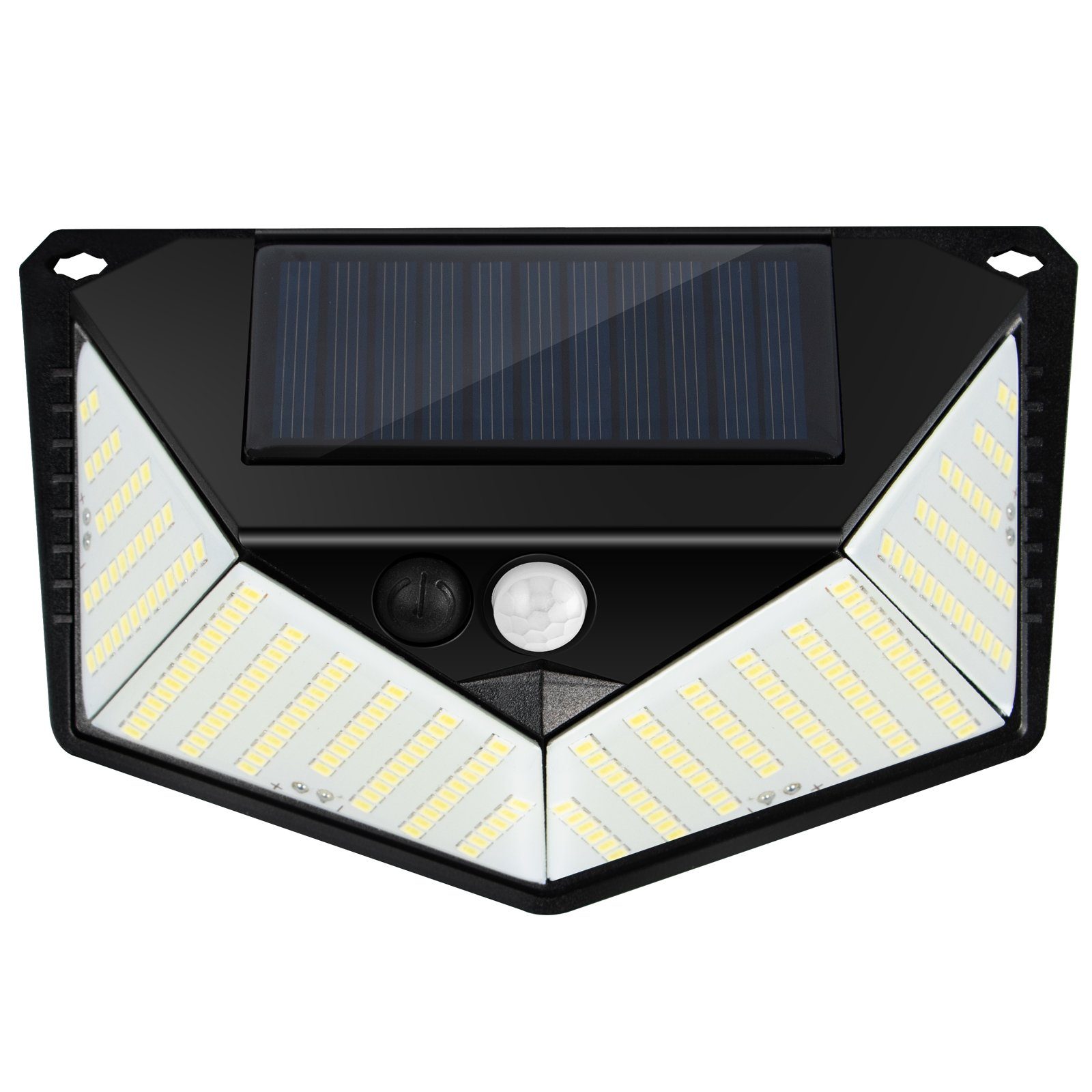 SunJas LED Solarleuchte LTBGD220, 220pcs LED, Solarstrahler IP65 Außenleuchte Gartenlampe Außen-Wandleuchte