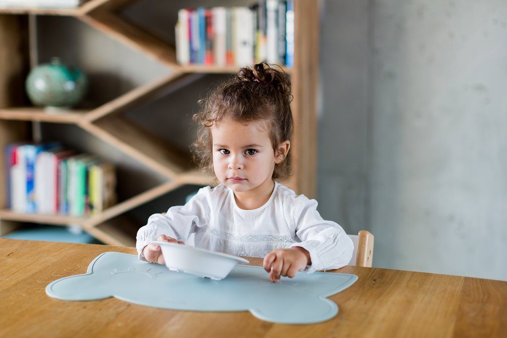 KINDSGUT Platzset Platzdecken Bär, umweltfreundlich, aquamarin