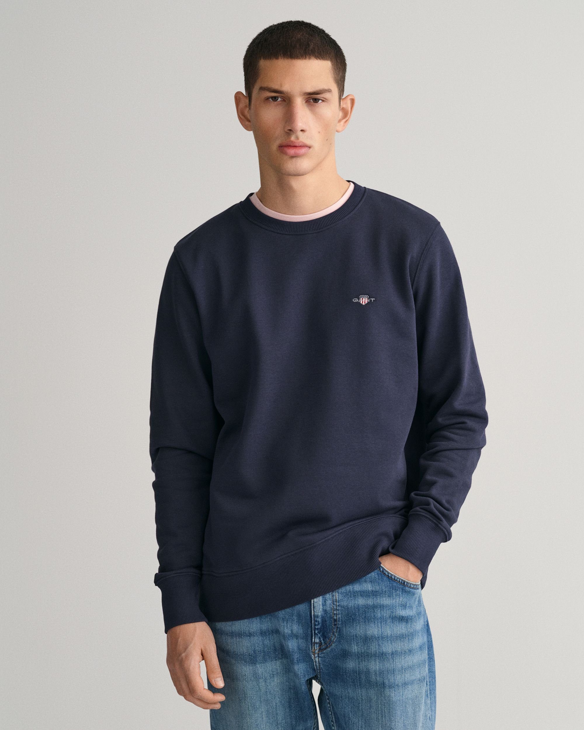 Gant Kapuzenpullover Shield Rundhals-Sweatshirt günstig online kaufen