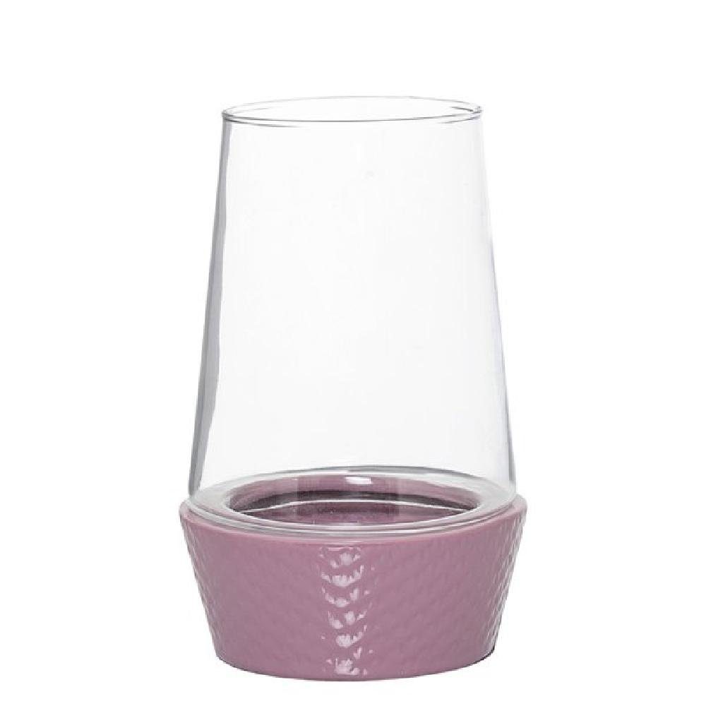 Bloomingville Windlicht Laterne Keramik Rose