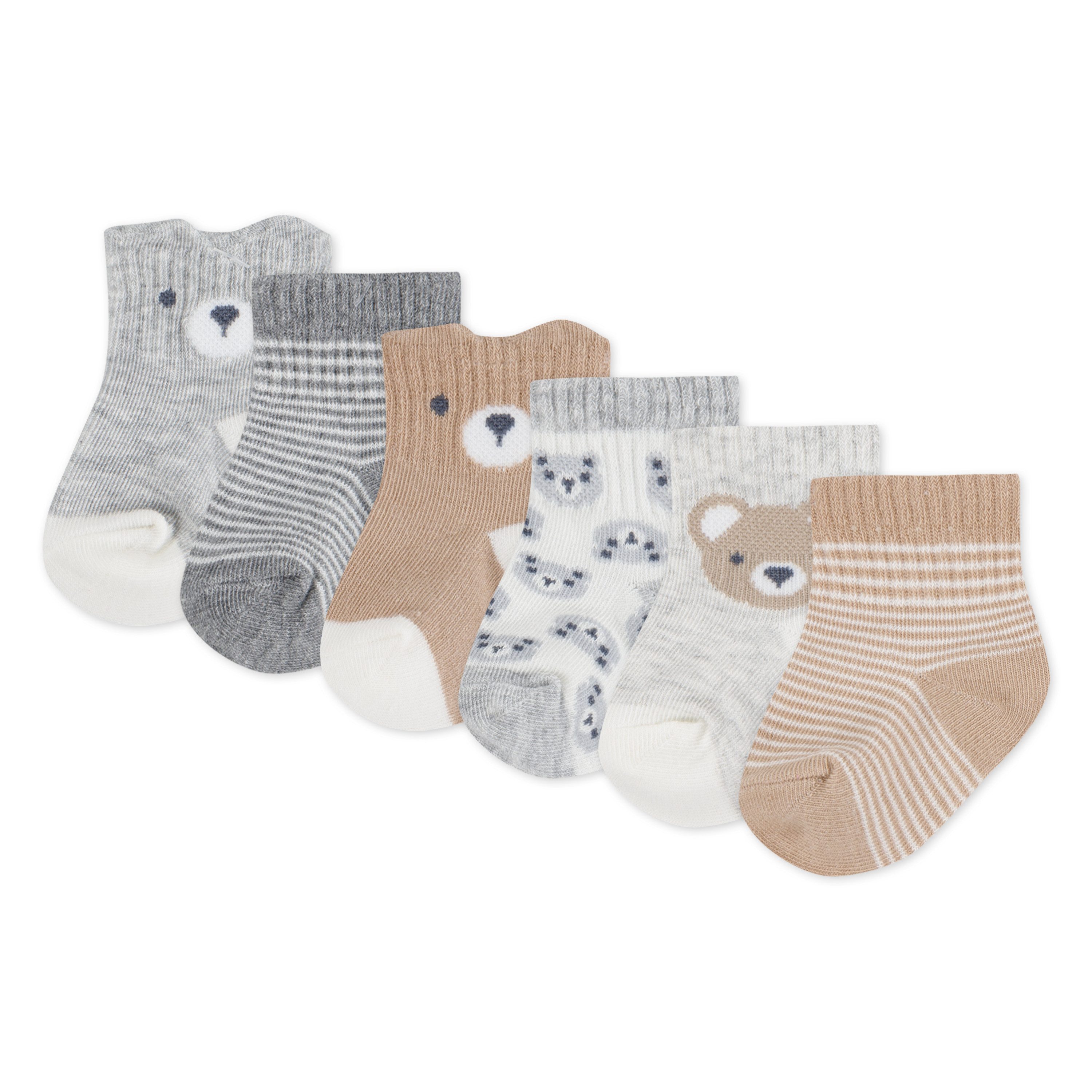 HUGGIES babywear Socken HGHB 6PK SOCK (Packung, 6-Paar) mit Stickereien