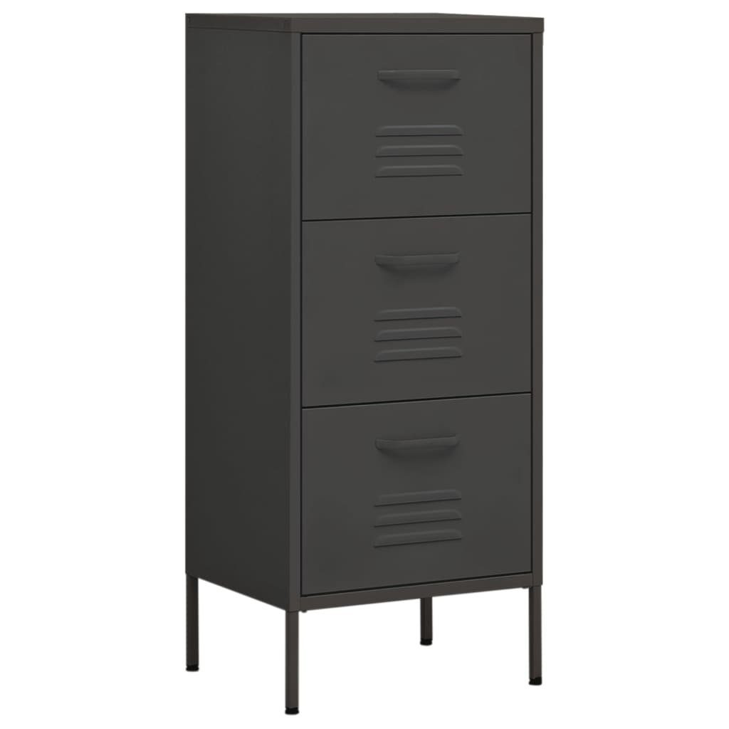 vidaXL Aktenschrank Lagerschrank Anthrazit 42,5x35x101,5 cm Stahl (1-St)