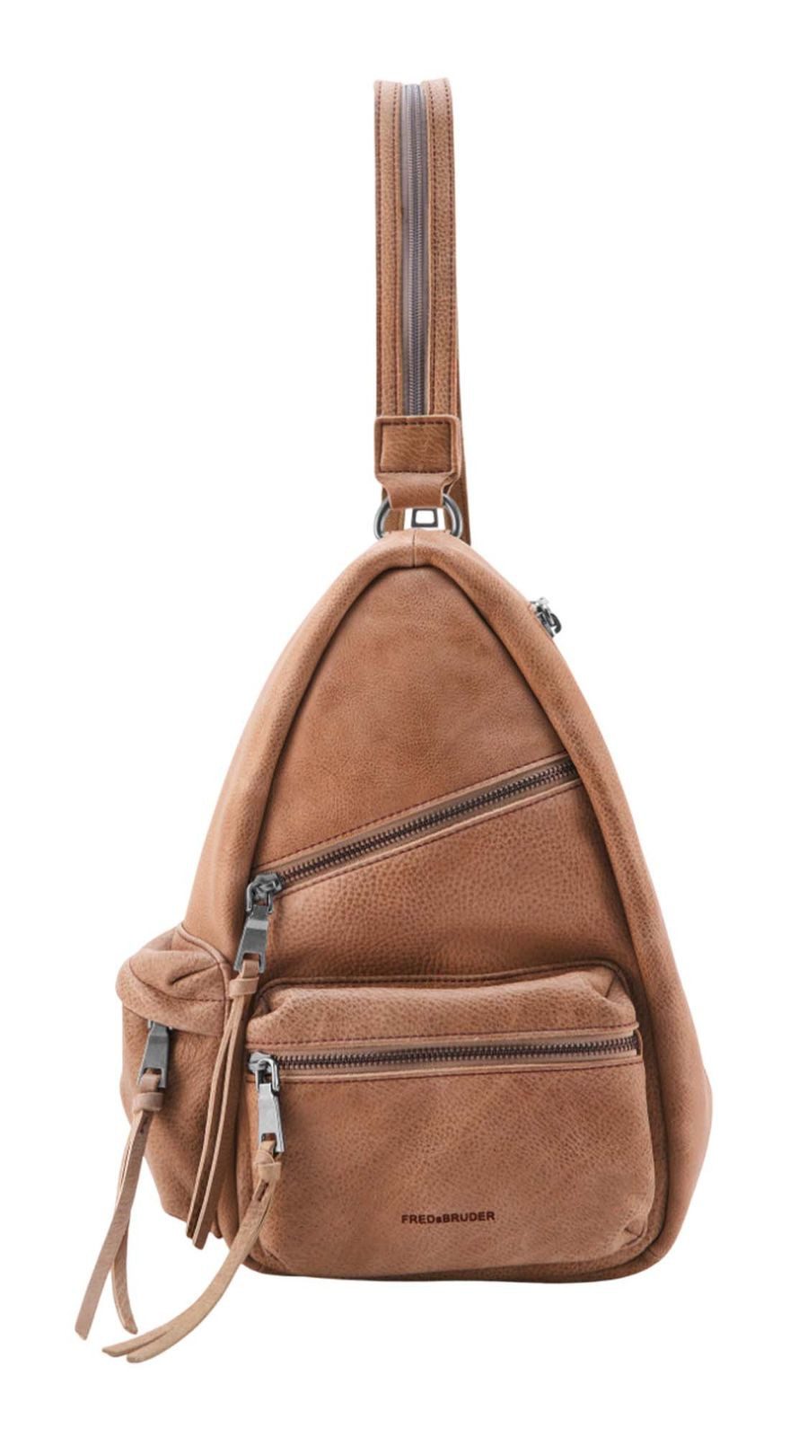 FREDsBRUDER Rucksack Backpack, aus echtem Leder