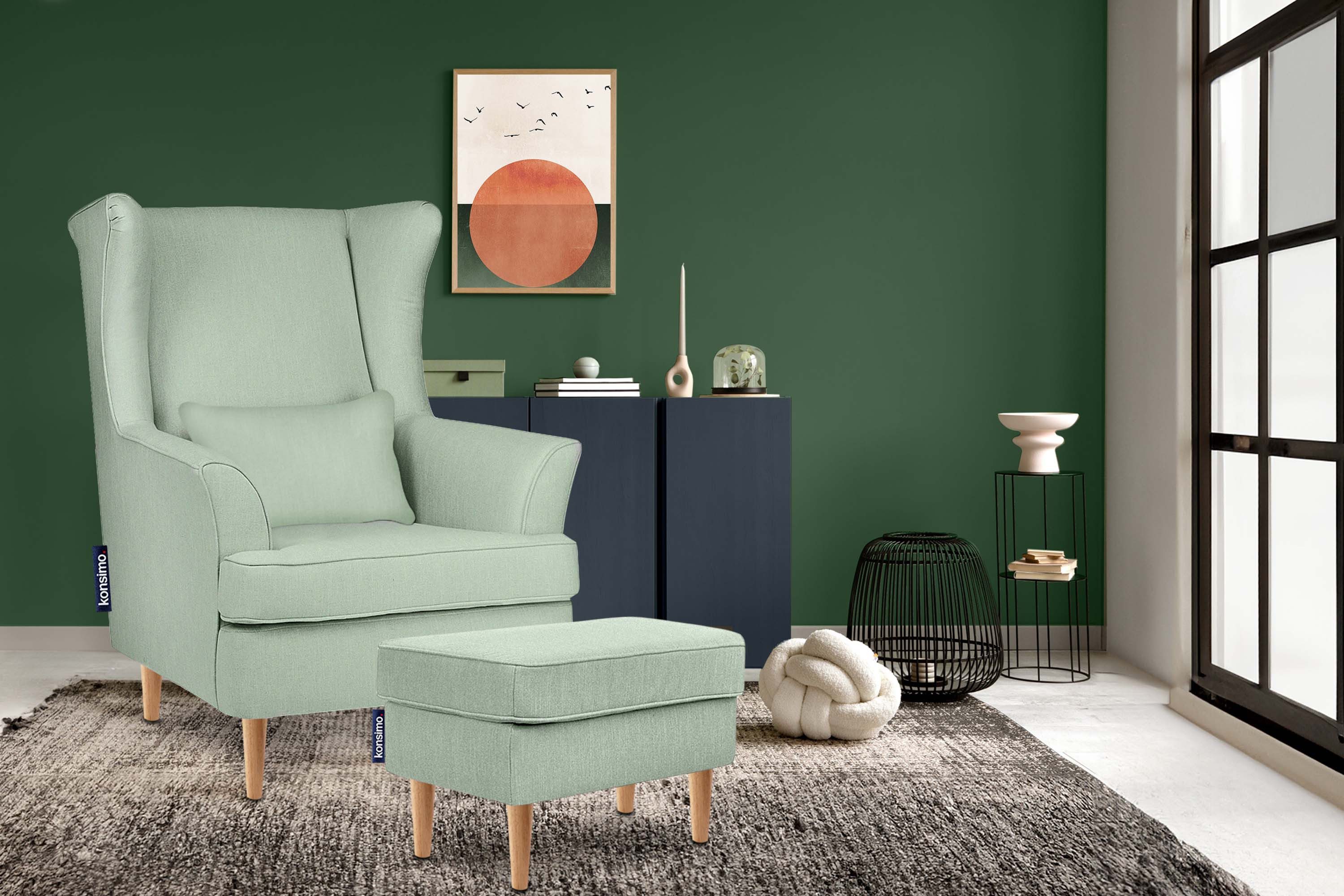 KONSIMO® Ohrensessel STRALIS Sessel, zeitloses Design günstig online kaufen