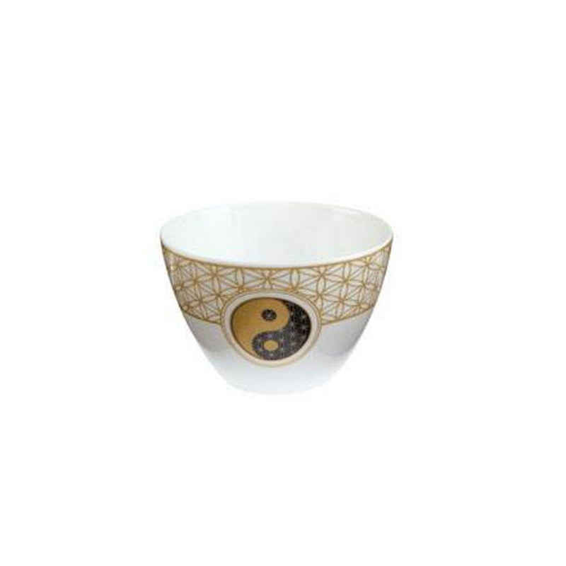 Goebel Teelichthalter Blume des Lebens Weiß Lotus Yin Yang