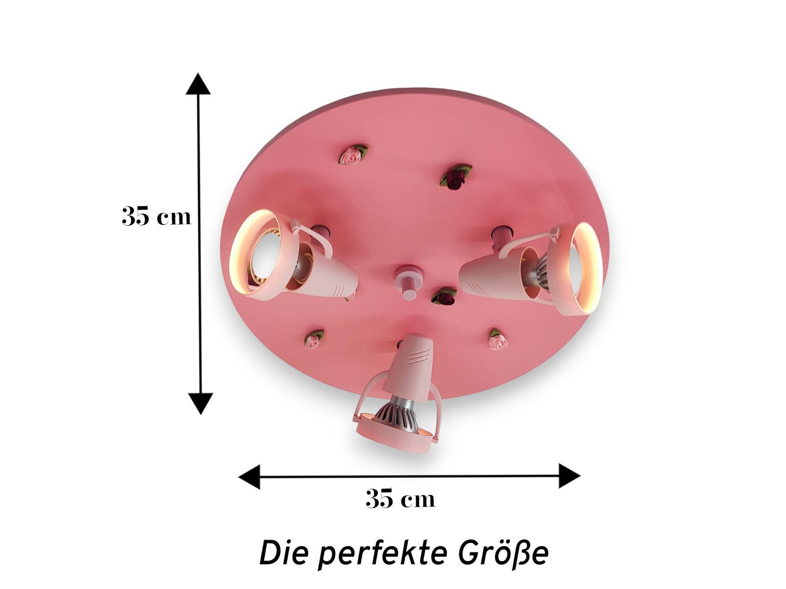 niermann LED Deckenstrahler, Dimmfunktion, LED wechselbar, Über Schalter in 3 Stufen dimmbar, Warmweiß, Coole Kinder-Lampe für die Decke im Jugendzimmer Ø 35cm