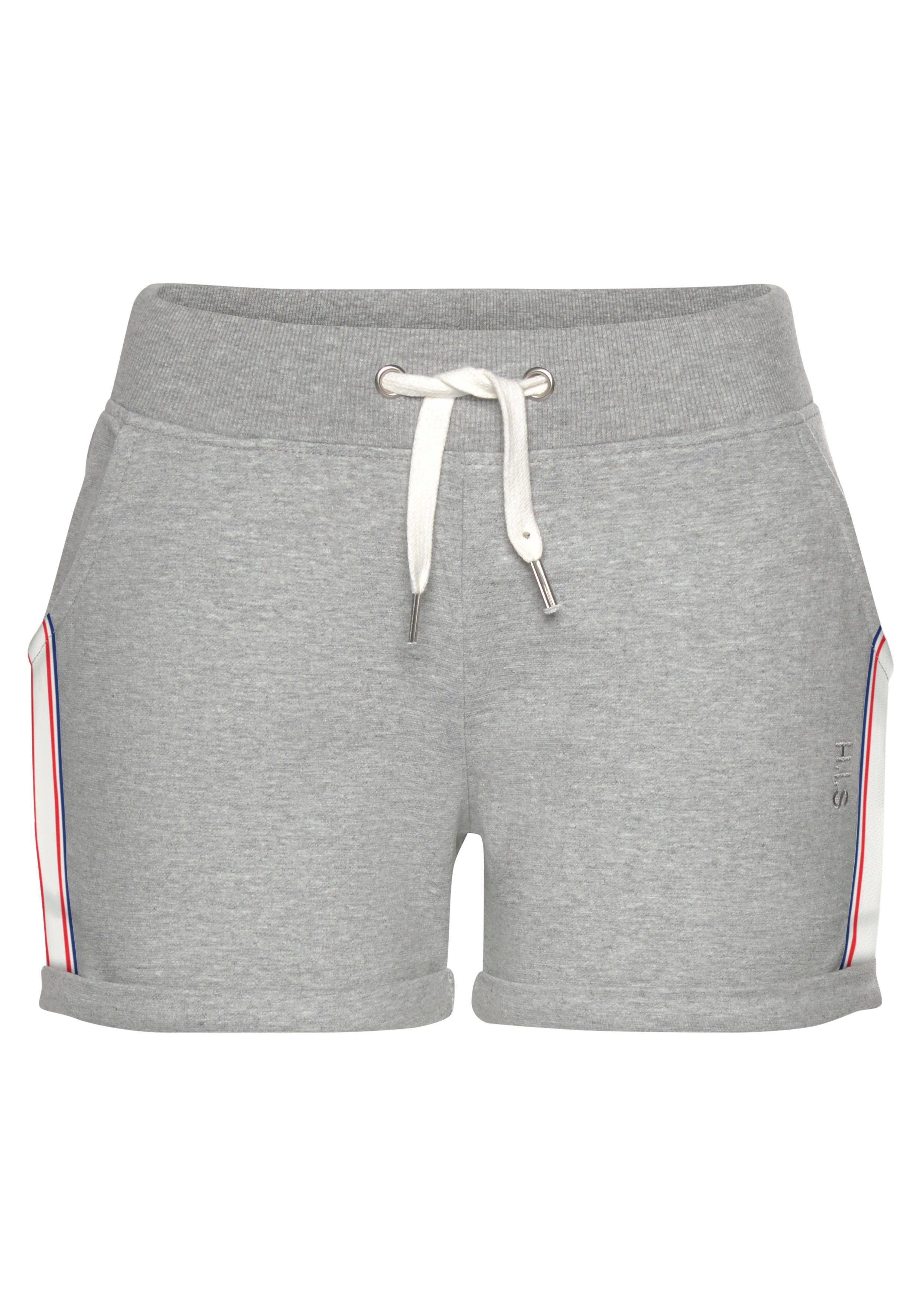 Tapestreifen Shorts mit grau-meliert seitlichen H.I.S