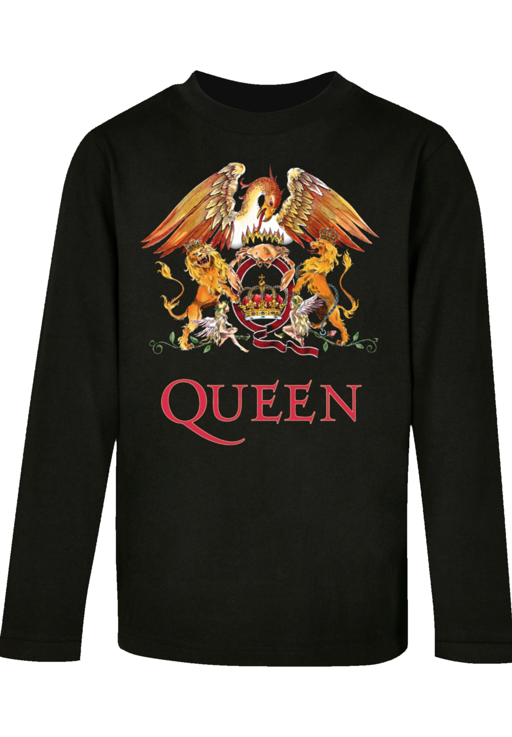 F4NT4STIC T-Shirt Queen Classic Crest Print, Offiziell lizenziertes Queen  Longsleeve T-Shirt