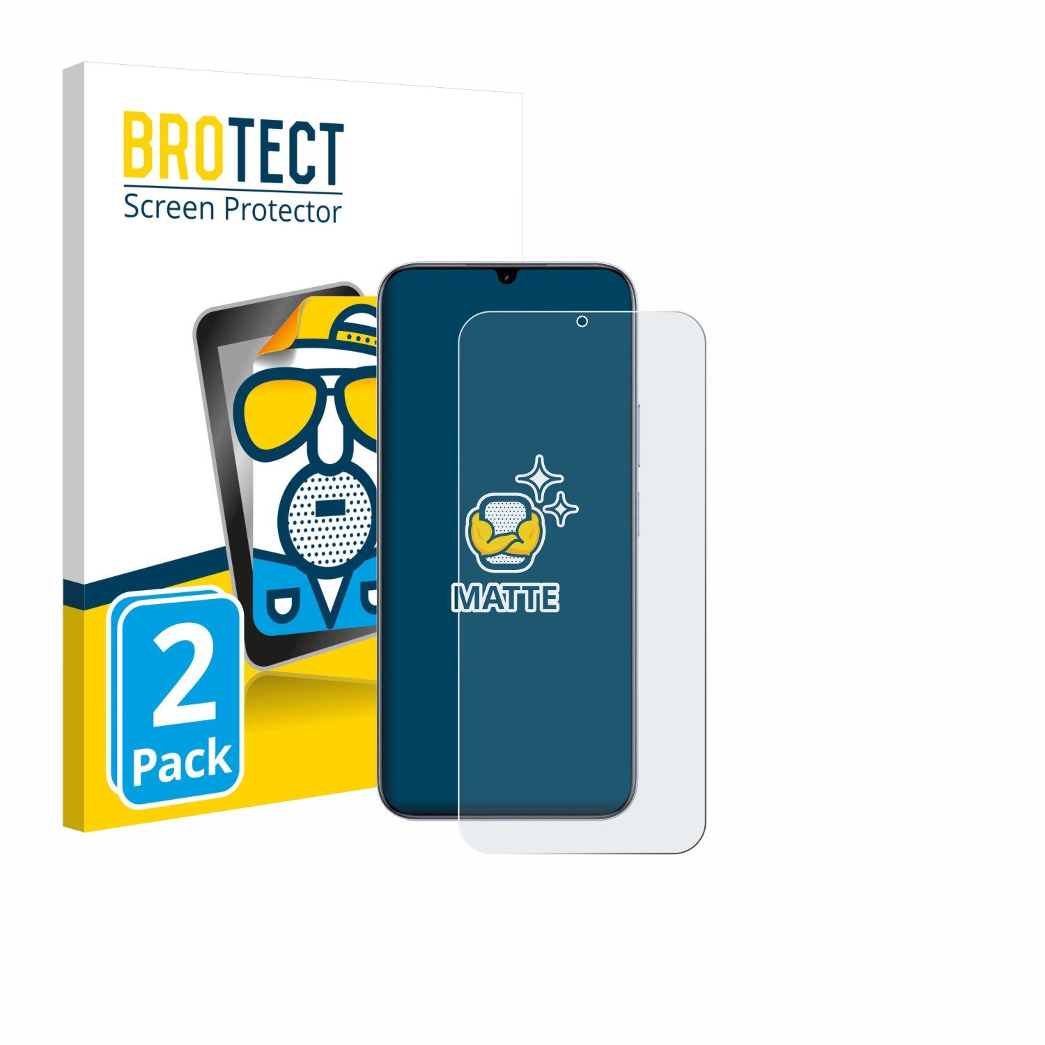BROTECT Displayschutzfolie Schutzfolie für realme C83 5G, 2 Stück, Displayschutz Schutz Folie Matt Entspiegelungsfolie