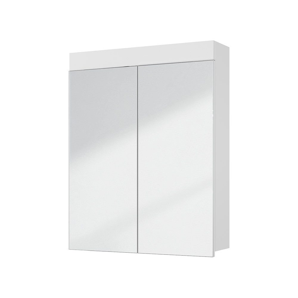 Vicco Badezimmerspiegelschrank Luna, Weiß, 60 x 77 cm (1-St)