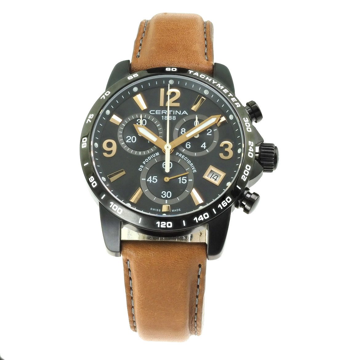 Certina Chronograph C034.417.36.057.00 Herren Uhr DS Podium Precidrive, (Chronometer Präzision), mit Gangabweichung +/- 10 Sekunden pro Jahr