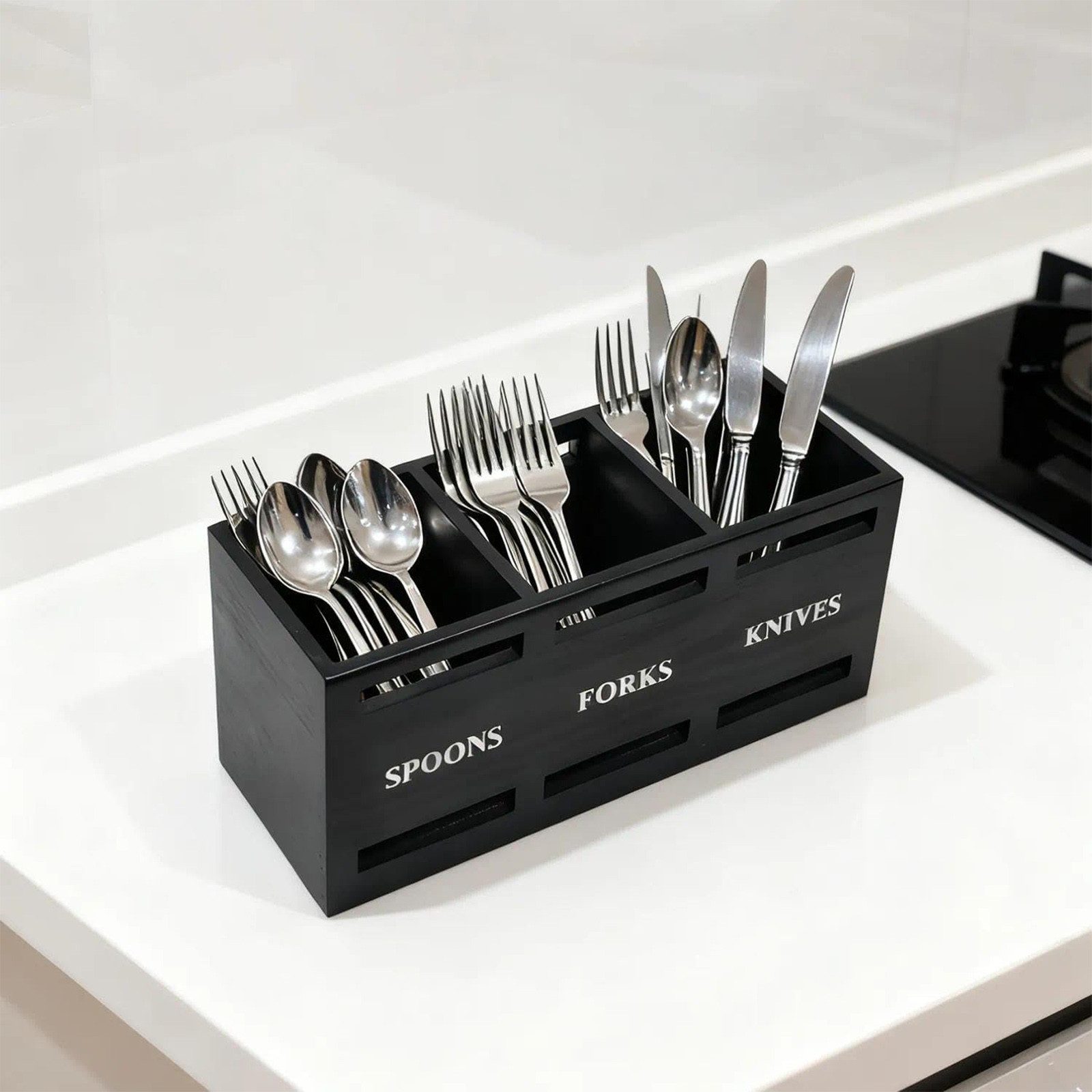 HAUSS SPOLE Besteckhalter Besteckhalter mit Holz Küchenutensilienhalter Una günstig online kaufen