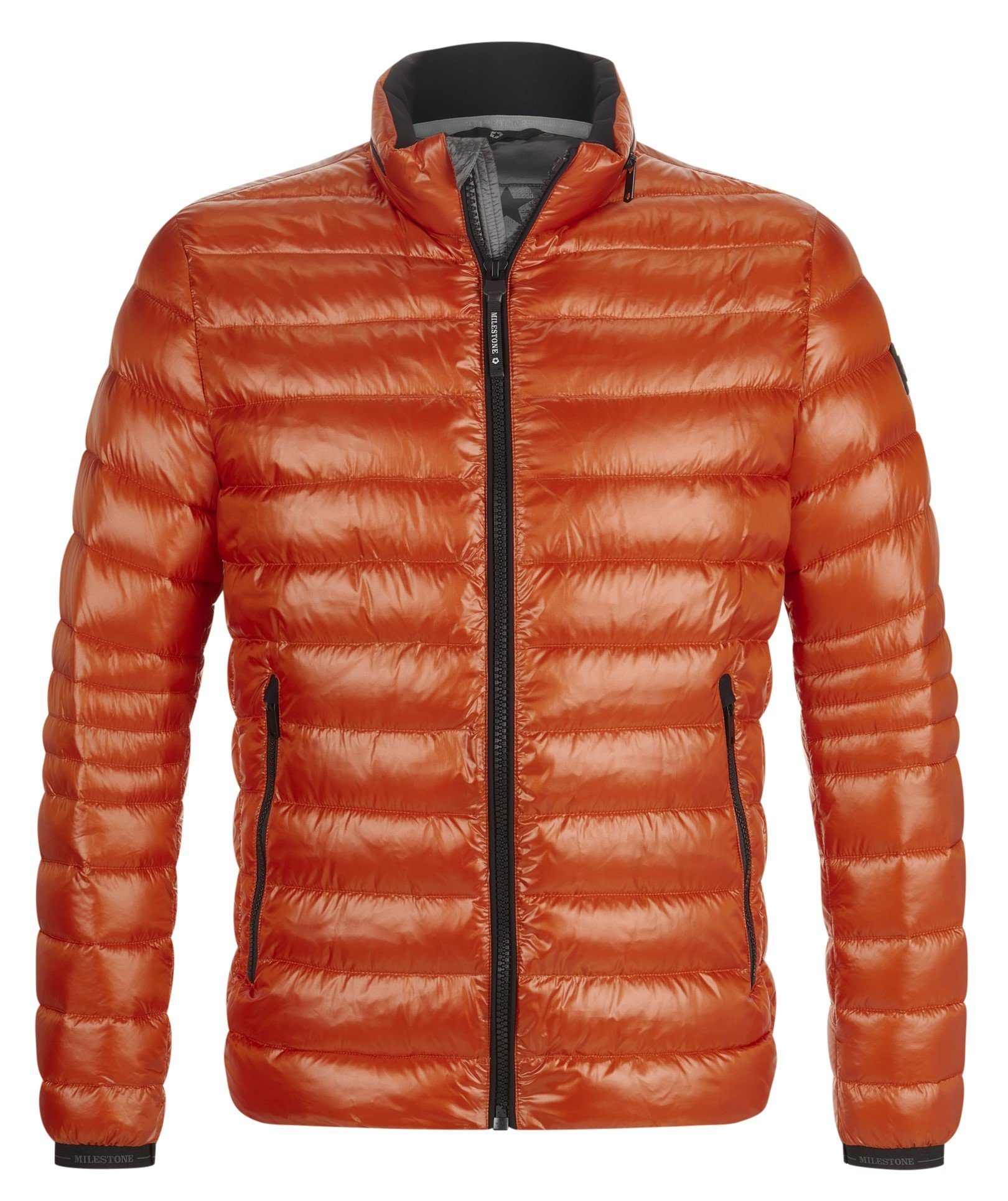 Milestone Steppjacke MSCartagena High-Shine winddicht orange mit wasserabweisender Ausrüstung, Oberstoff