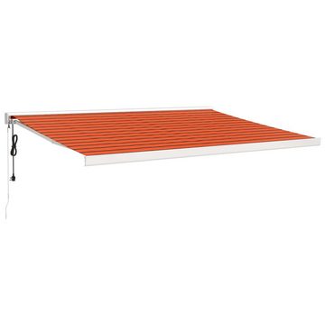 vidaXL Markise Markise Einziehbar Orange und Braun 4x3 m Stoff & Aluminium