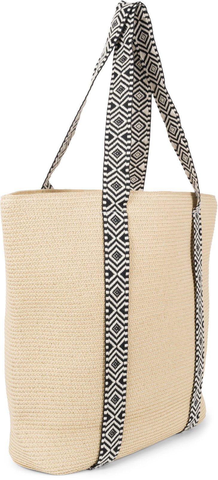 styleBREAKER Strandtasche Papierstroh Strandtasche Azteken Muster günstig online kaufen