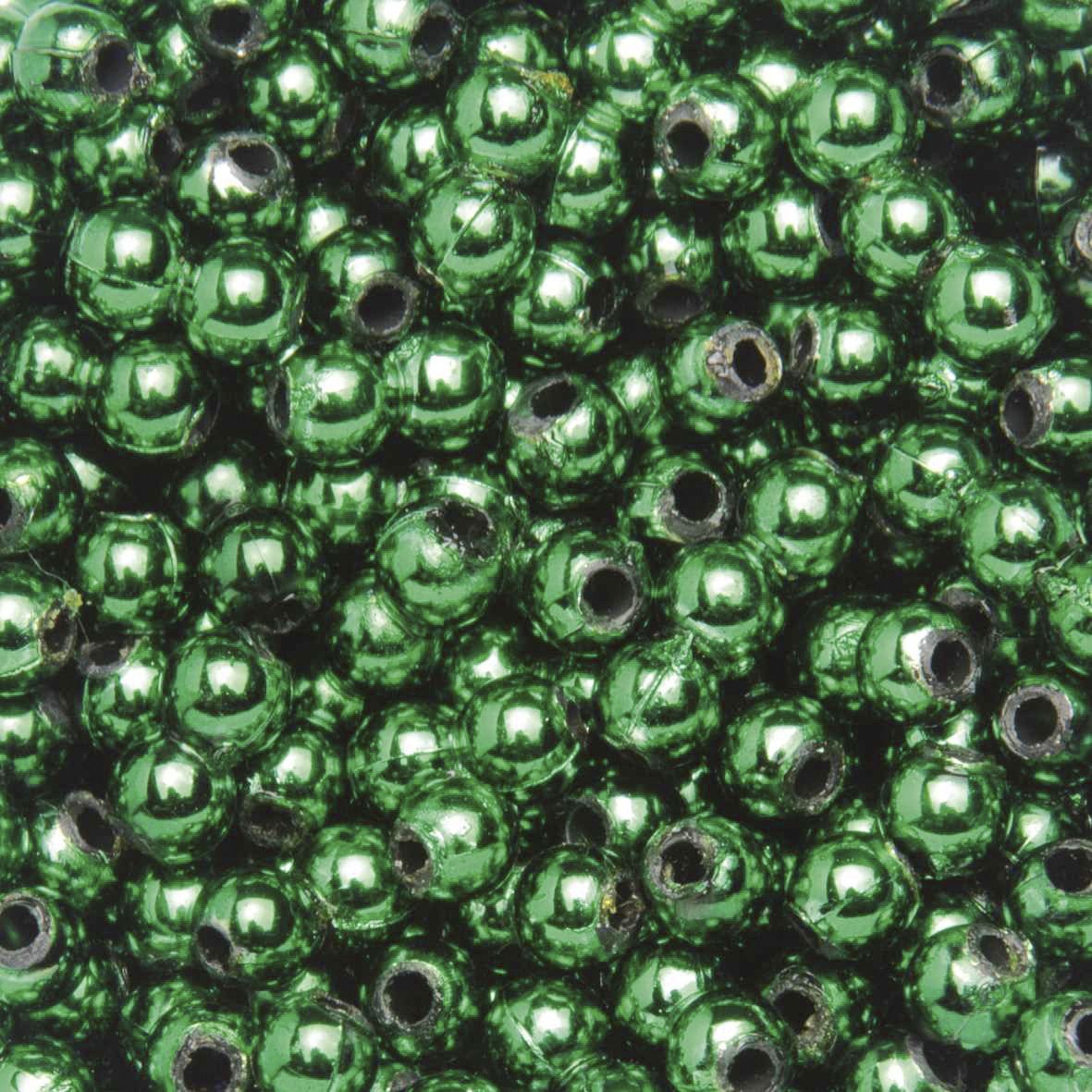 Glorex Bastelperlen Glorex Deko Perlen 6 mm 75 g, dunkelgrün
