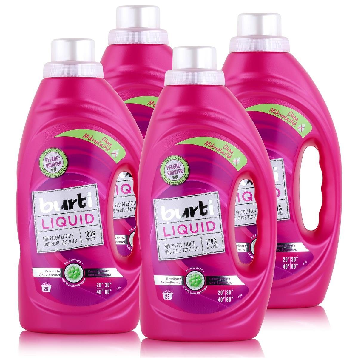 burti burti Liquid Feinwaschmittel 1,45L - Für pflegeleichte Textilien (4er Colorwaschmittel