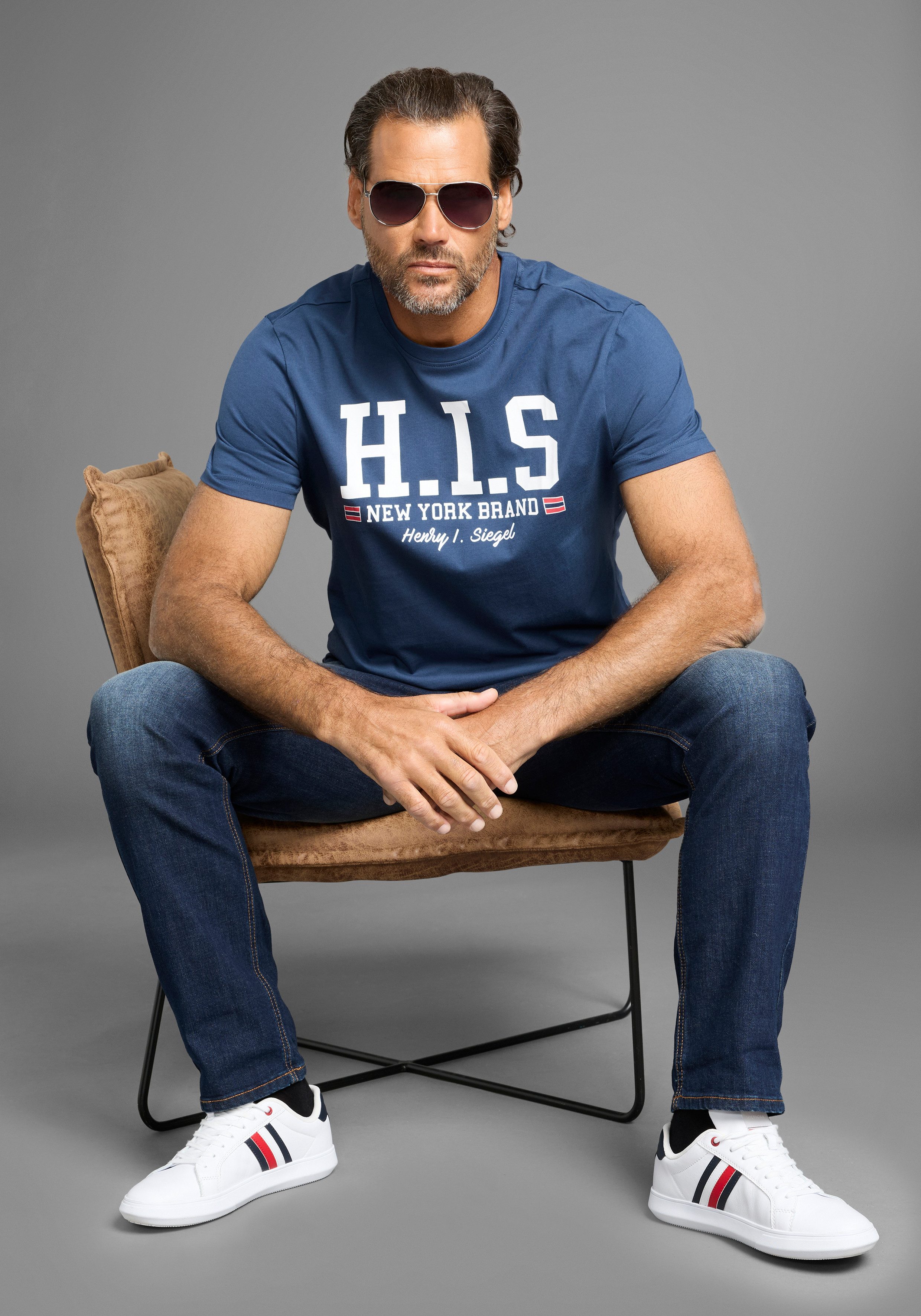 H.I.S T-Shirt mit trendigem Markenlogo im günstig online kaufen