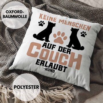 Trendation Dekokissen Trendation - Keine Menschen Auf Der Couch Erlaubt Hund Kissen Geschenk Lustige Geschenkidee Hundebesitzer Dekokissen mit Füllung 40x40