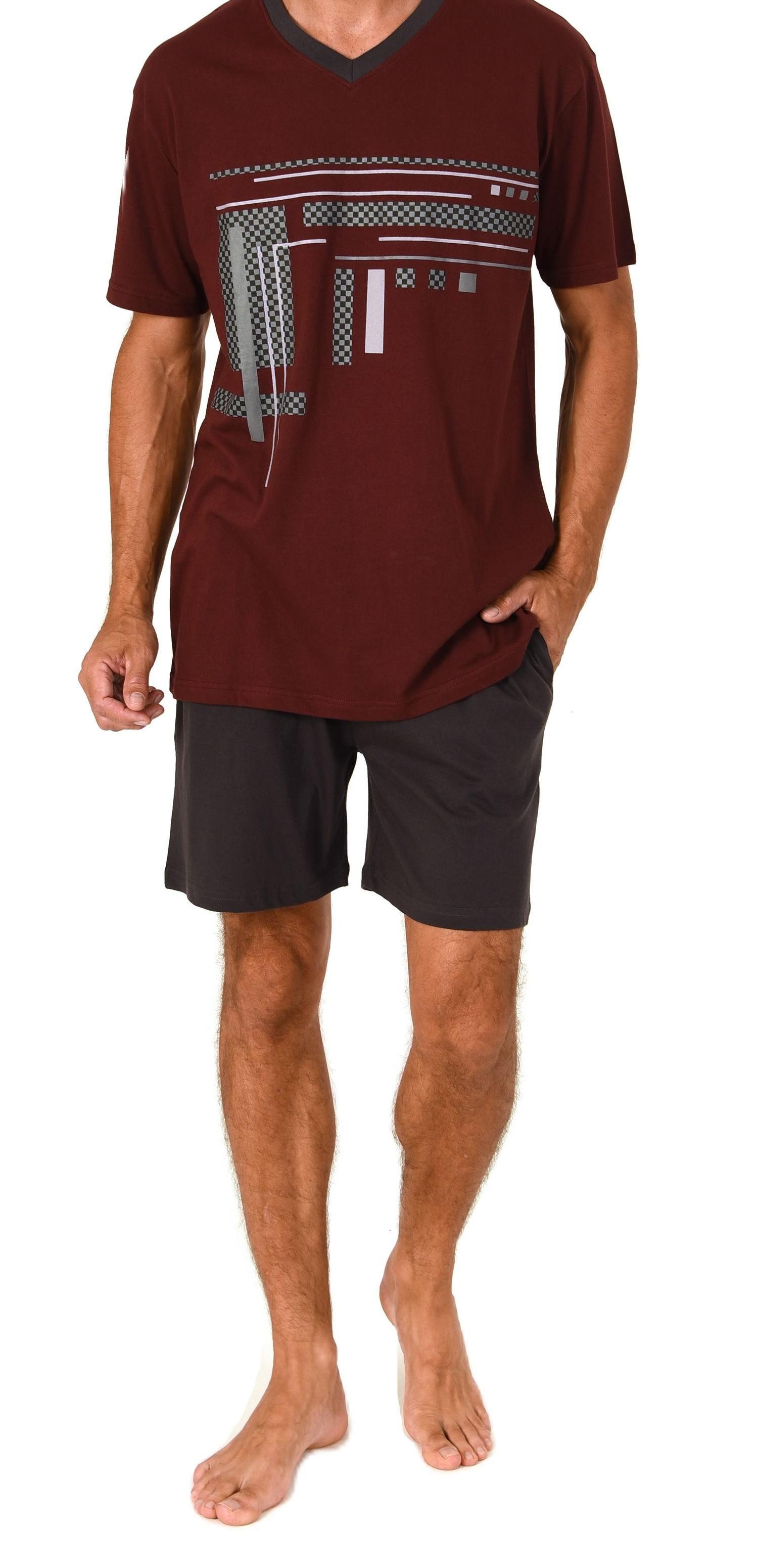 Normann Pyjama Normann Herren Schlafanzug Shorty mit Frontprint - auch in Übergröße – Bild 2 von 5
