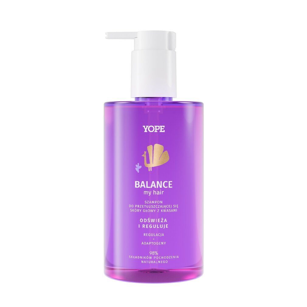 YOPE Haarshampoo Balance My Hair Shampoo für fettige Kopfhaut mit Säuren 300ml