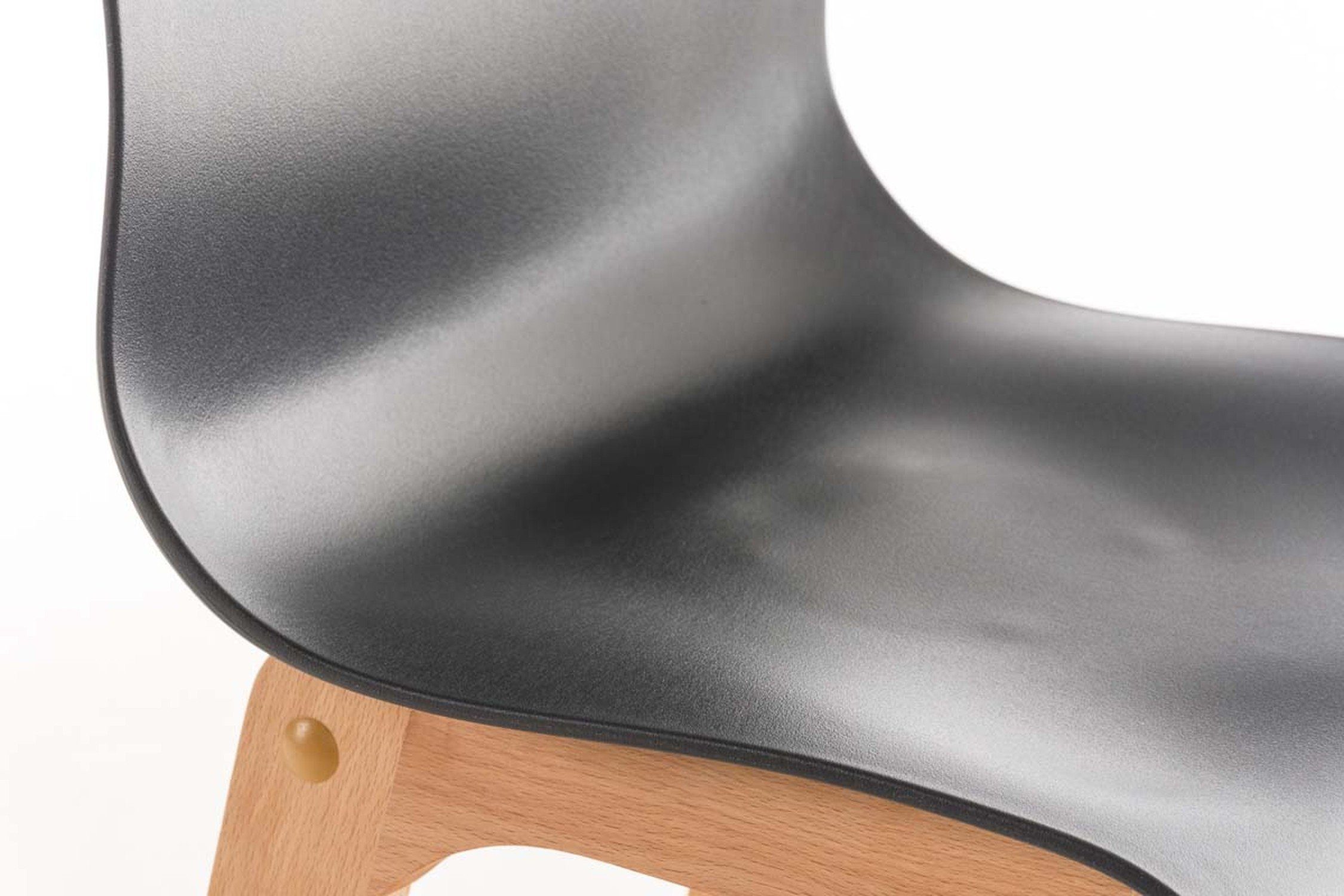 Metall Grau - Hoover & Sitzfläche: - Gestell TPFLiving Theke Tresenhocker), (mit hellbraun Hocker für Fußstütze - Barhocker Kunststoff Küche