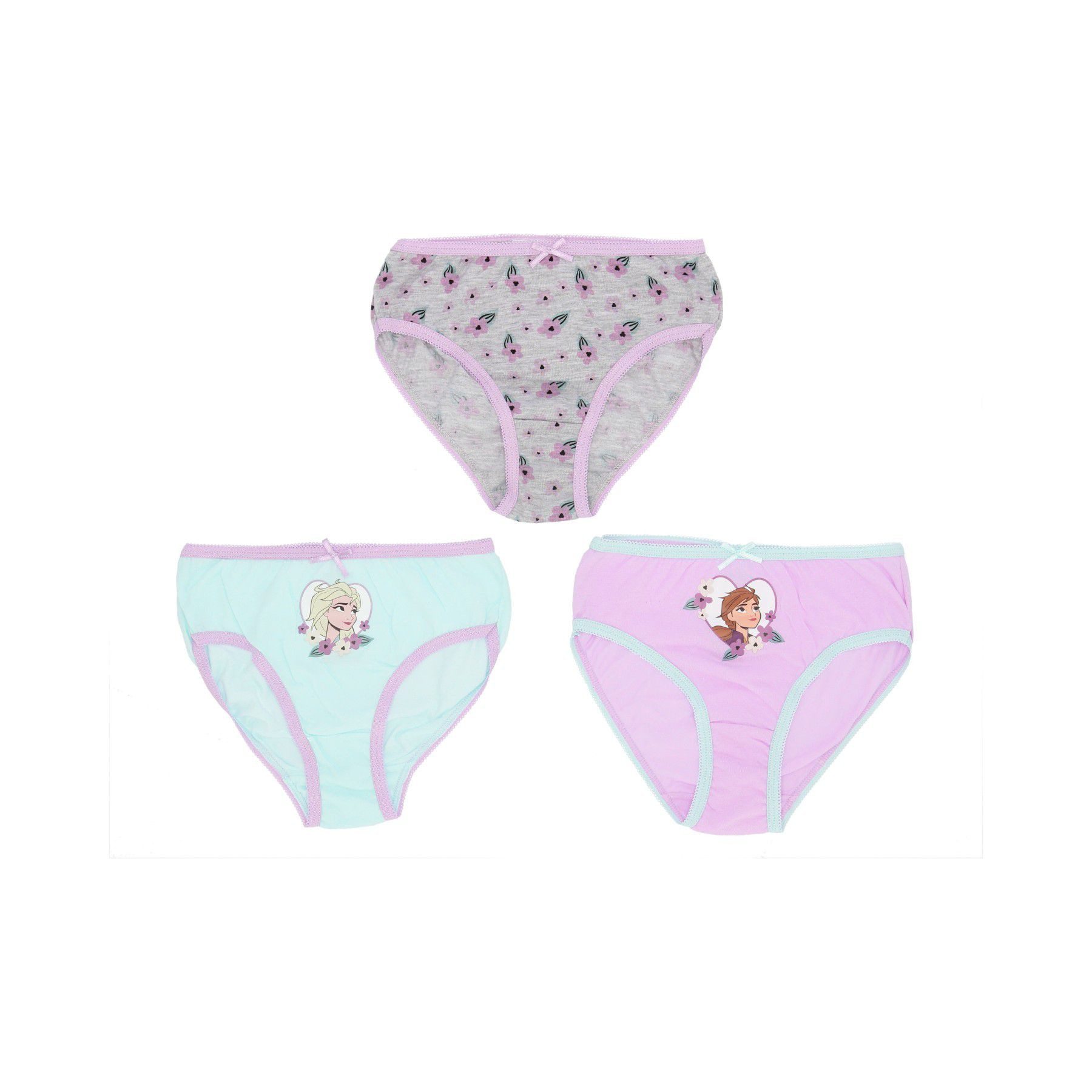 Disney Frozen Slip 3er-Pack Slips aus Baumwolle – Bequeme Unterwäsche für Mädchen