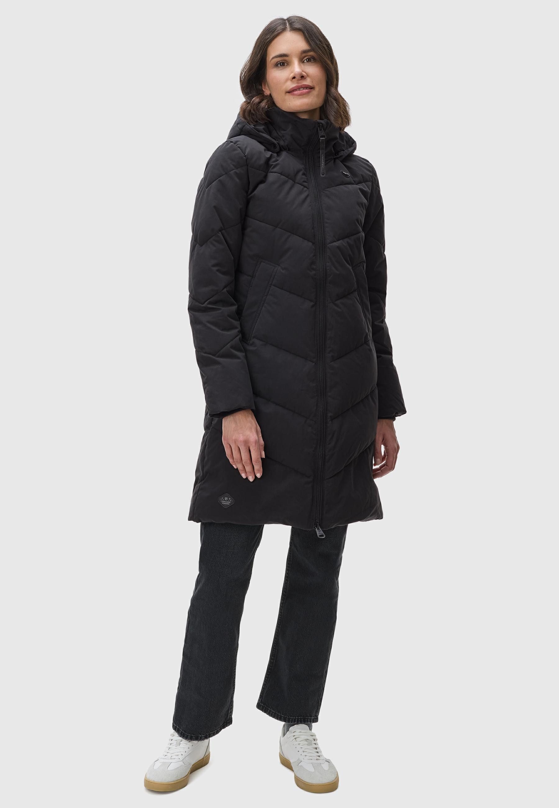 Ragwear Wintermantel Rebelka wasserdichter Winterparka mit abnehmbarer Kapuze