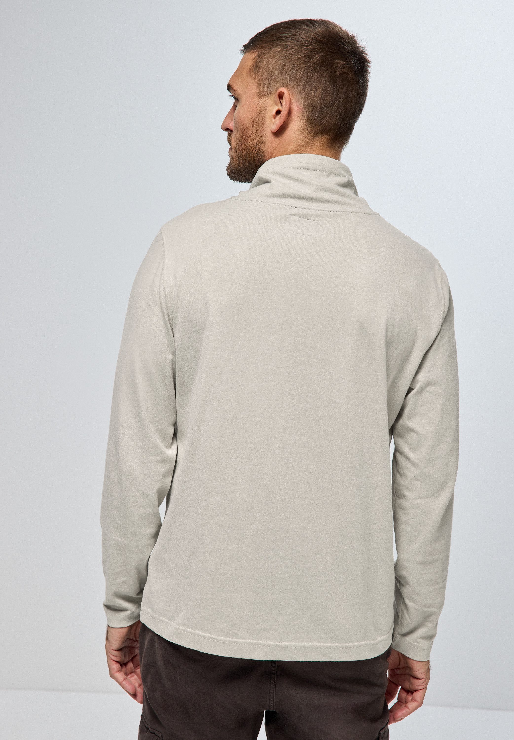 STREET ONE MEN Langarmshirt mit Tunnelzugband günstig online kaufen