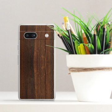 DeinDesign Handyhülle Nussbaum Holzoptik Holz Nußbaum Holzlook, Google Pixel 7a Silikon Hülle Bumper Case Handy Schutzhülle