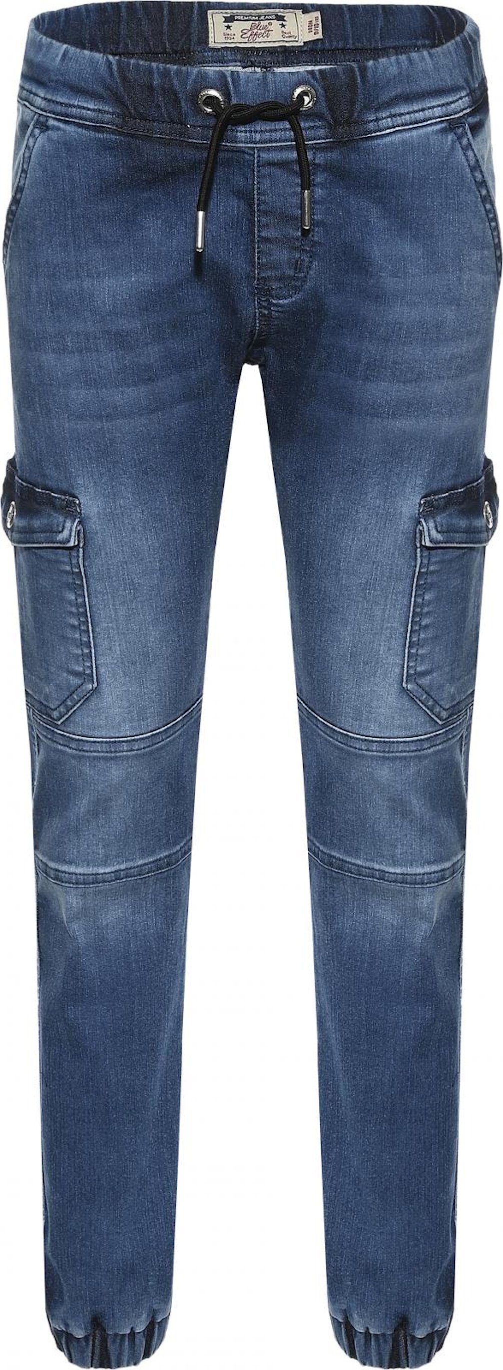 BLUE EFFECT Stretch-Jeans blue effect boys Cargo Hose Джинсы wide XXL Stretch Pants medium blue