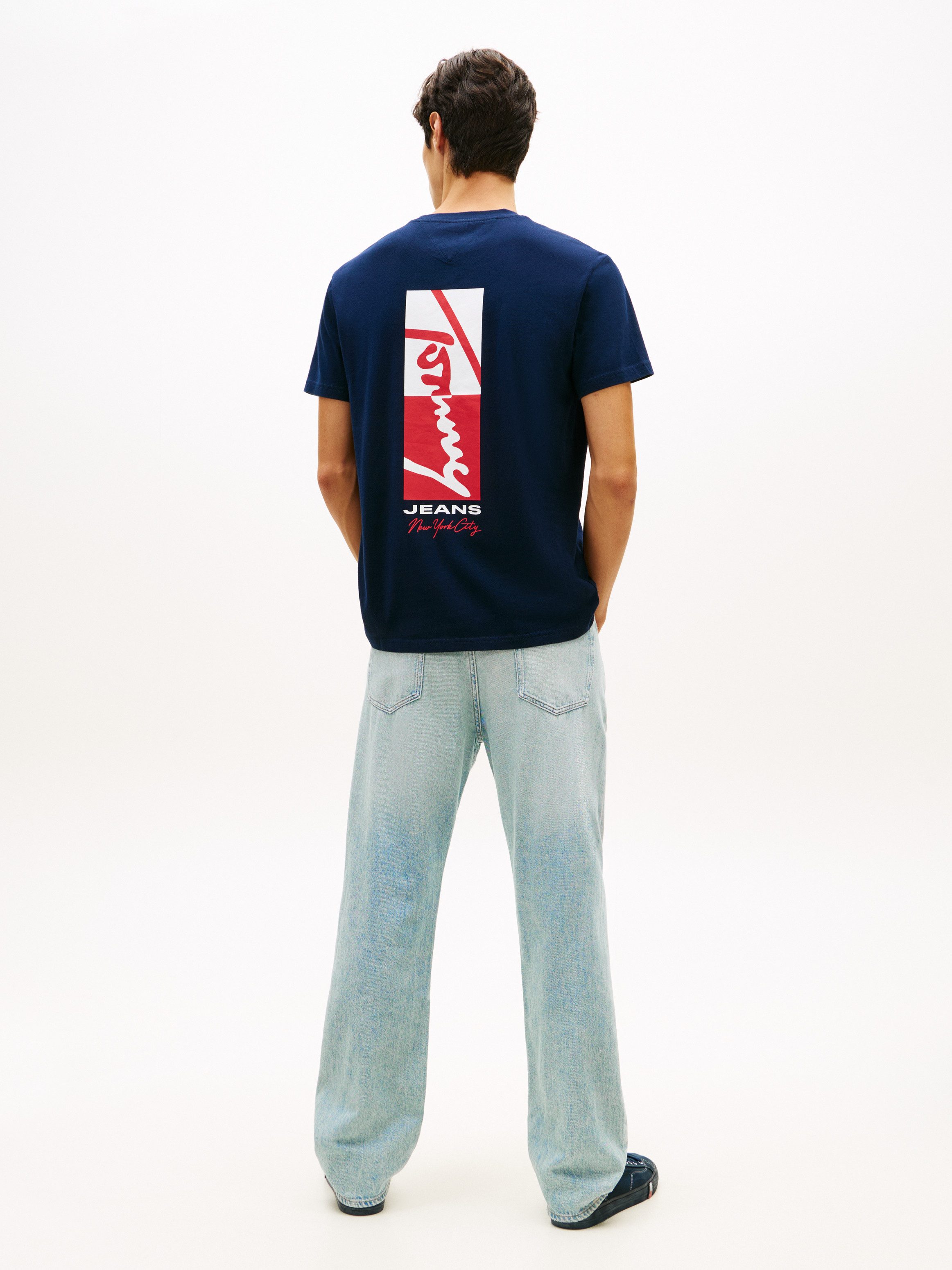 Tommy Jeans T-Shirt TJM REGULAR SIGN BLOCK Regular fit mit Rundhalsausschnitt – Bild 5 von 5