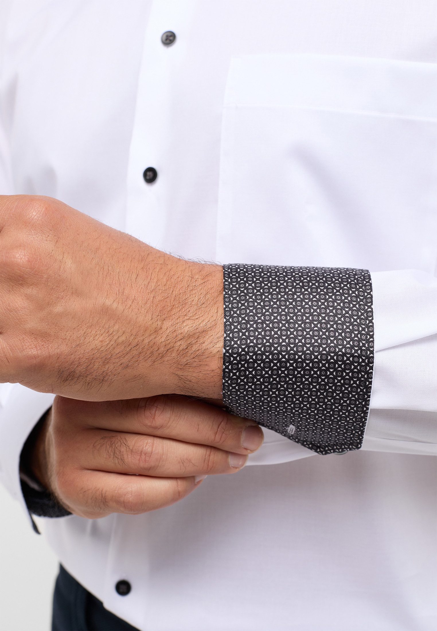 Eterna Businesshemd ETERNA COMFORT FIT Performance Shirt Langarm Hemd weiss 4060-00-E14E