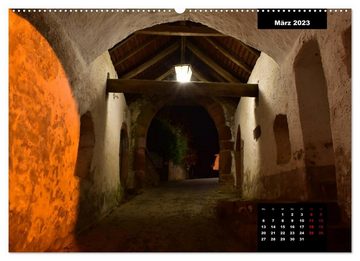CALVENDO Wandkalender Burgbeleuchtung im Odenwald (Premium, hochwertiger DIN A2 Wandkalender 2023, Kunstdruck in Hochglanz)