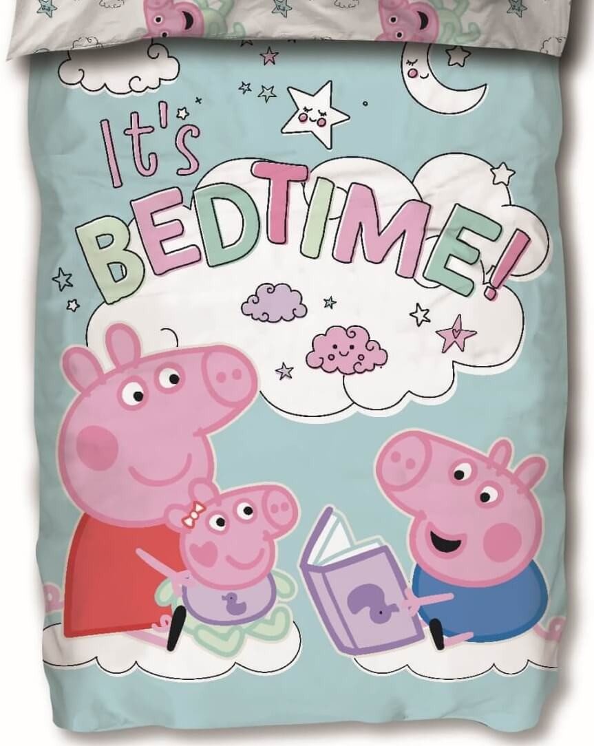 SkyBrands Bettwäsche Peppa Wutz "Bedtime" - Bettwäsche-Set, 135x200 & 80x80, Peppa Pig, Baumwolle, 100% Baumwolle – Bild 3 von 4