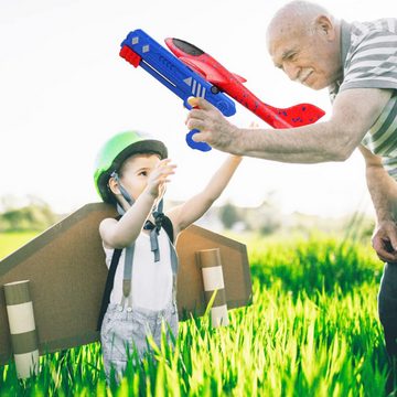 XDeer Spielzeug-Flugzeug Kinder Wurfgleiter Styropor Flieger Katapult Pistole Spielzeug, Garten Outdoor Interaktive Spiele Kindergeburtstag Geschenke