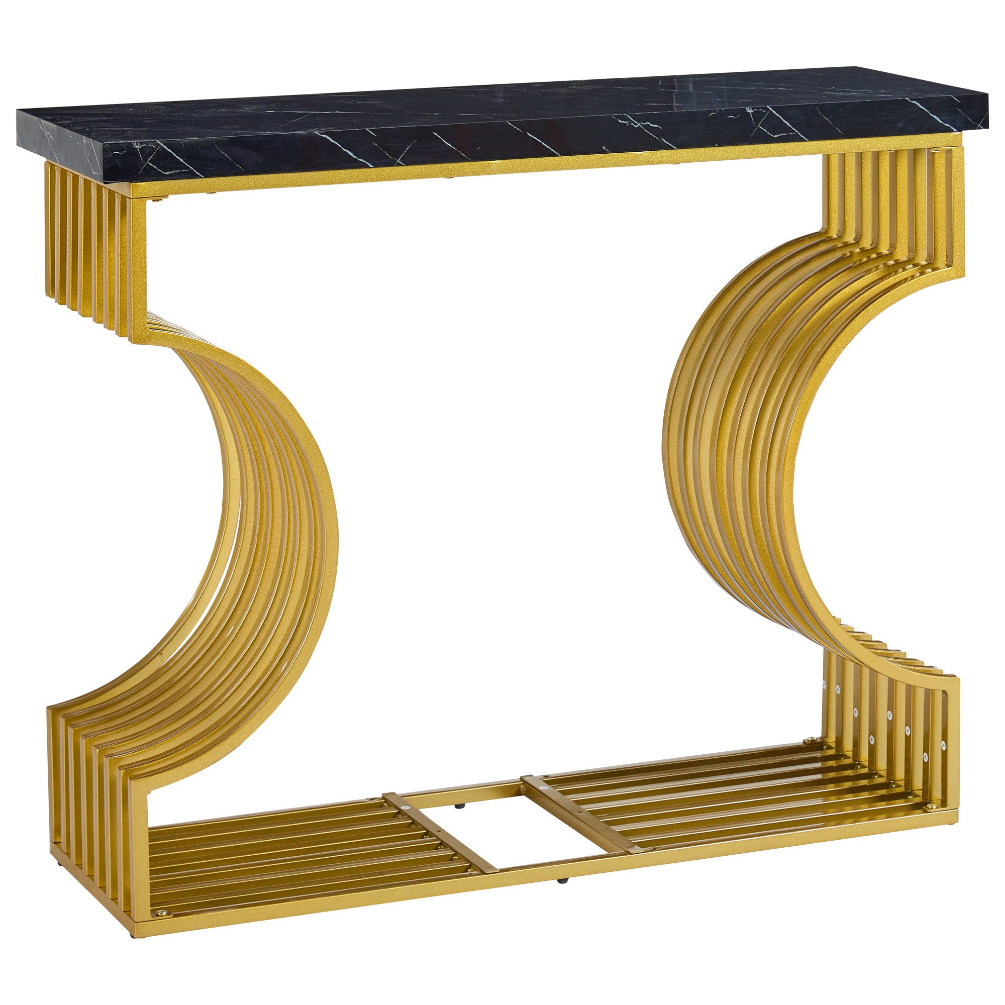Merax Konsolentisch hochglanz mit goldenem Sockel günstig online kaufen
