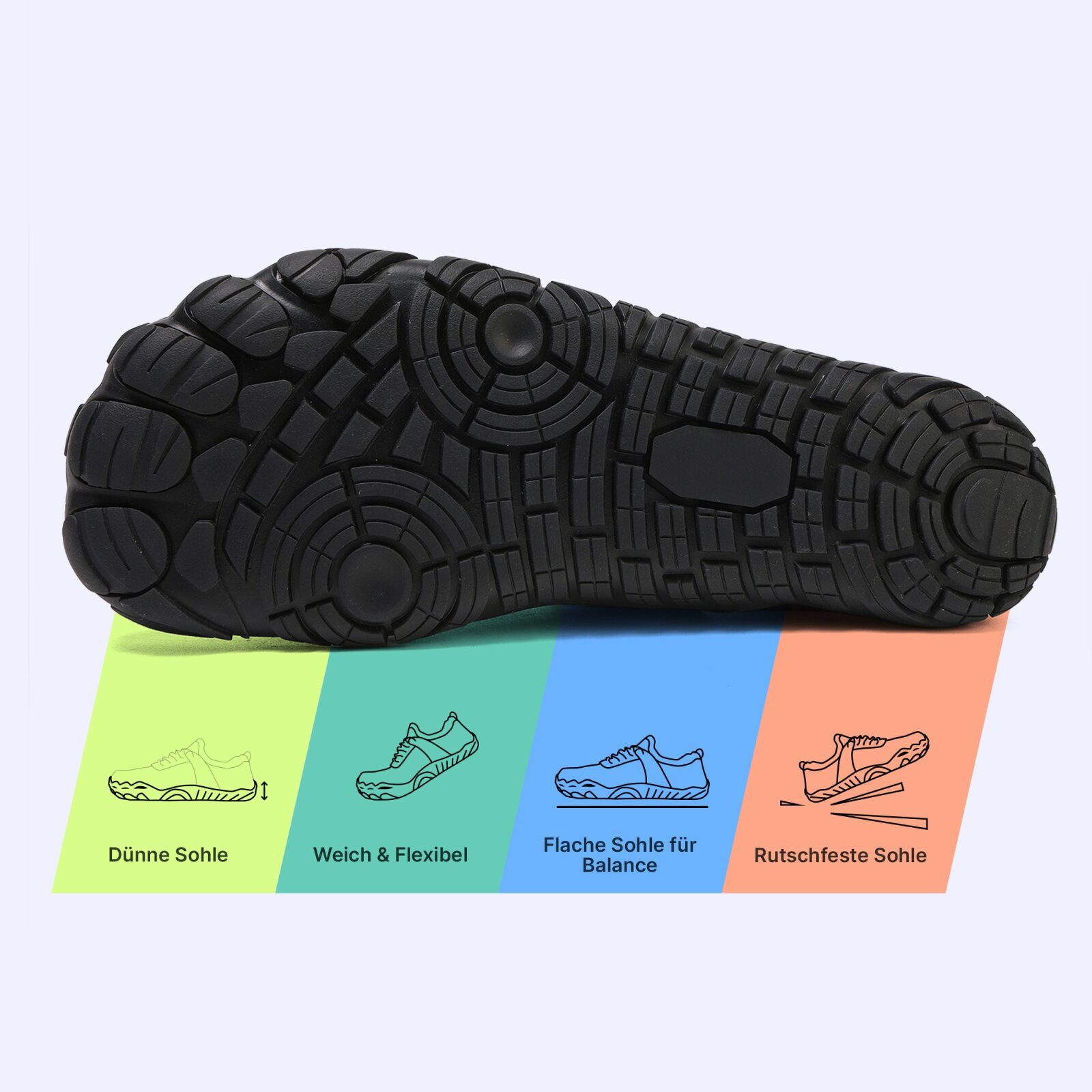 DOTALES Airstep Barfußschuhe Damen & Herren Barfuß Sneaker Barfußschuh Minimalschuhe