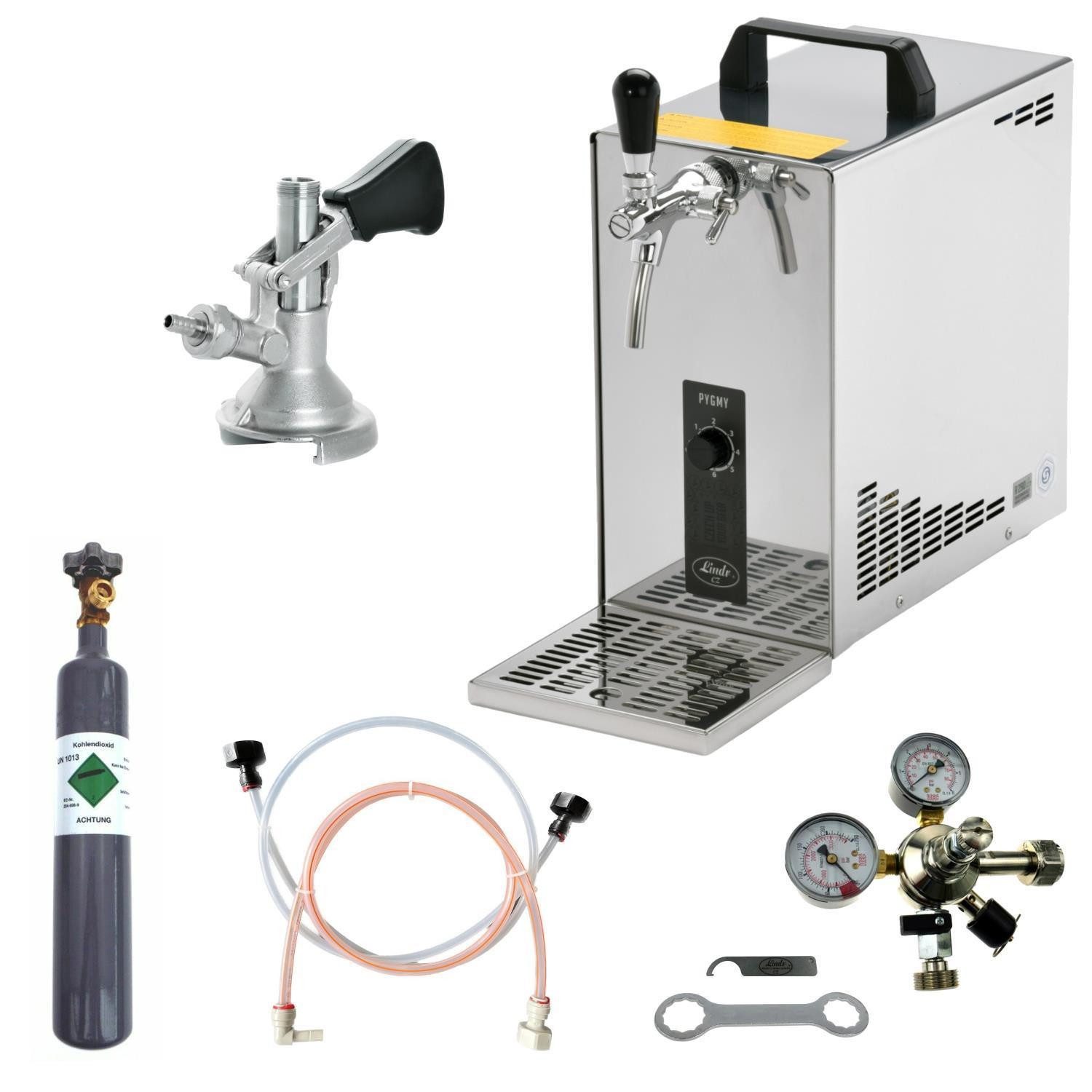 BieTal Bierzapfanlage Bierkühler Zapfanlage 35 Liter/h, Bier Zapfanlage mit Durchlaufkühler