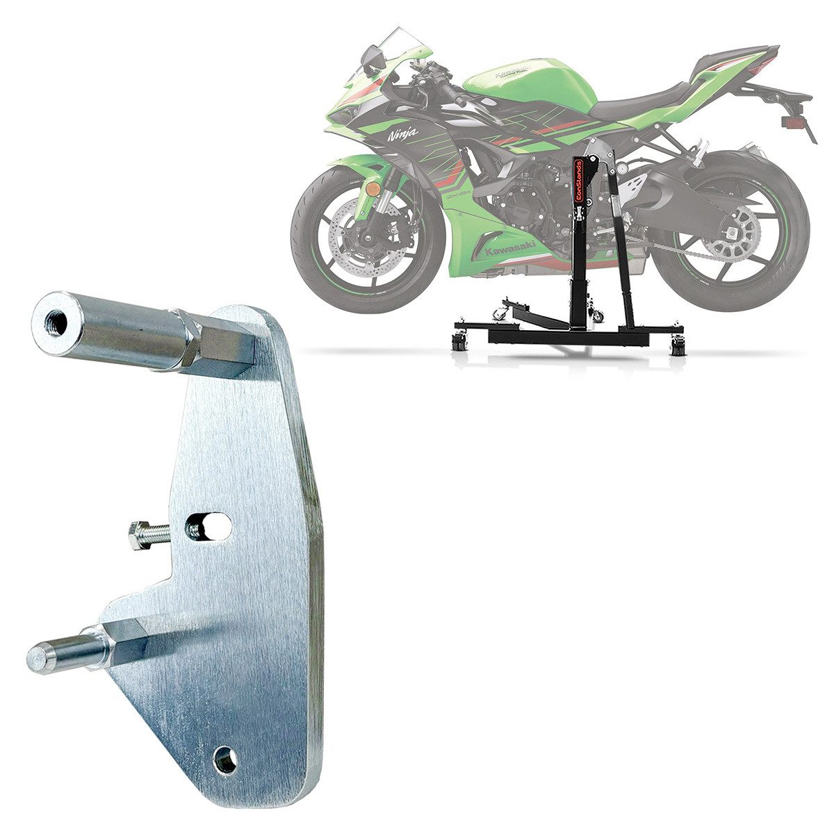 ConStands Motorradheber Adapterplatte für # Power Classic / Evo für Kawasaki ZX-6R 24-26